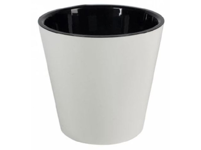 Горшок для цветов InGreen London D320 мм, 15,7л на колесиках, с дренажной вставкой белый